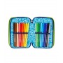 ASTUCCIO scuola 3 ZIP seven SJ GANG pencil case SHARKSTORY tre piani SQUALO completo SEVEN - 4