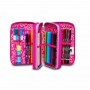 ASTUCCIO scuola 3 ZIP seven SJ GANG pencil case HEART LOLLY tre piani ROSA completo SEVEN - 2