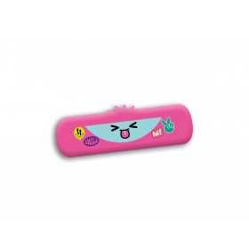 ASTUCCIO IN SILICONE tombolino MITAMA animals ROSA E AZZURRO con cerniera SEVEN bustina Mitama - 1