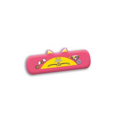 ASTUCCIO IN SILICONE tombolino MITAMA animals ROSA E GIALLO con cerniera SEVEN bustina Mitama - 1