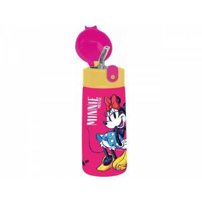 BORRACCIA kid MINNIE bottle DISNEY seven TERMICA caldo e freddo CON CANNUCCIA a pulsante SEVEN - 1