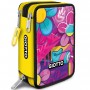 ASTUCCIO scuola 3 ZIP giotto YOUNG STREET tre piani TRIPLO SCOMPARTO premium GIALLO completo - 1