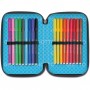 ASTUCCIO scuola 3 ZIP giotto YOUNG STREET tre piani TRIPLO SCOMPARTO premium BLU completo - 3