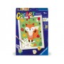VOLPE FANTASTICA kit artistico CREART classic 10 COLORI con pennello E CORNICE età 7+ Ravensburger - 1