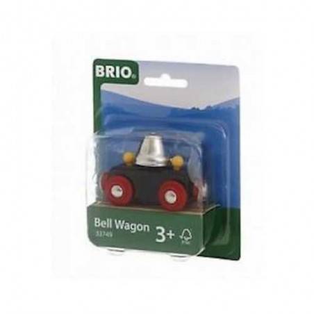 VAGONE CON CAMPANA treni in legno BRIO trenino 33749 età 3+ SONORO magnetico