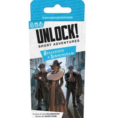 UNLOCK! gioco di carte SHORT ADVENTURES unlock ASSASSINIO A BIRMINGHAM età 10+ Asmodee - 1