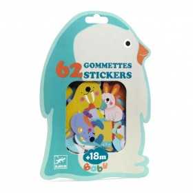 ADESIVI GIGANTI set di 62 stickers ANIMALI DEI GHIACCI sagomati DJECO età 18 mesi + Djeco - 1