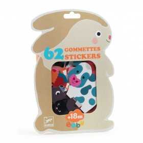 ADESIVI GIGANTI set di 62 stickers ANIMALI DELLA FATTORIA sagomati DJECO età 18 mesi + Djeco - 2