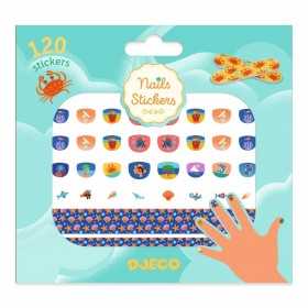NAIL STICKER MEDITERRANEO adesivi per unghie MARE manicure set DJECO con 120 stickers DJ09244 età 4+ Djeco - 1