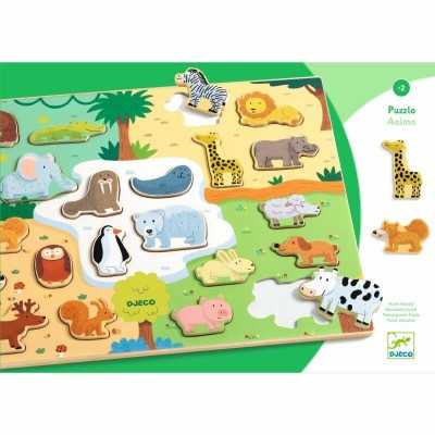 PUZZLE puzzlo ANIMO gigante IN LEGNO gioco ad incastro ANIMALI con 22 pezzi DJECO DJ01830 età 2+ Djeco - 1