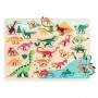 PUZZLE puzzlo DINO gigante IN LEGNO gioco ad incastro DINOSAURI con 22 pezzi DJECO DJ01832 età 2+ Djeco - 2