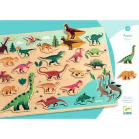 PUZZLE puzzlo DINO gigante IN LEGNO gioco ad incastro DINOSAURI con 22 pezzi DJECO DJ01832 età 2+ Djeco - 1