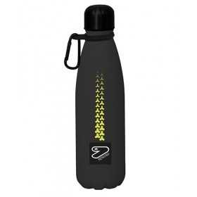 BORRACCIA in acciaio inox 304 SEVEN caldo e freddo NERO con moschettone TECH LINE SEVEN - 1