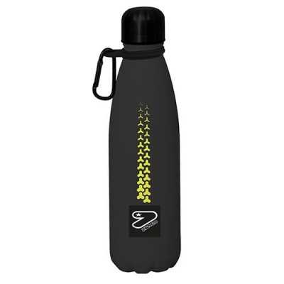 BORRACCIA in acciaio inox 304 SEVEN caldo e freddo NERO con moschettone TECH LINE SEVEN - 1