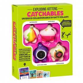 CATCHABLES exploding kittens PARTY GAME asmodee SET DI 4 GATTI collezionabili IN ITALIANO età 8+ Asmodee - 1
