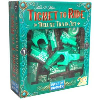DELUXE TRAIN SET accessorio di gioco per il 20esimo anniversario TICKET TO RIDE verde GREEN età 8+ Asmodee - 1