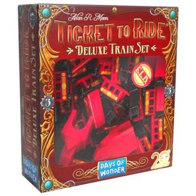 DELUXE TRAIN SET accessorio di gioco per il 20esimo anniversario TICKET TO RIDE rosso RED età 8+ Asmodee - 1