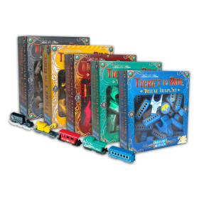 TICKET TO RIDE PROMO BUNDLE 20TH ANNIVERSARY 5 set trenini colorati + promo Asmodee - 3
