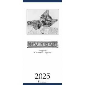 CALENDARIO 2025 da parete VERTICALE il castello BEWARE OF CATS gatti - 1