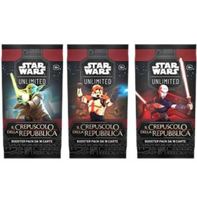 STAR WARS UNLIMITED set di 16 carte BOOSTER PACK il crepuscolo della repubblica IN ITALIANO età 12+ Asmodee - 1