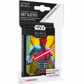 ART SLEEVES star wars unlimited DARTH MAUL gamegenic ACCESSORIO UFFICIALE bustine 60 + 1 GAMEGENIC - 1