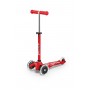 MONOPATTINO scooter MINI MICRO a 3 ruote DELUXE LED originale ROSSO età 2+ Micro Monopattini - 1