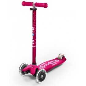 MONOPATTINO scooter MAXI MICRO a 3 ruote DELUXE LED originale ROSA età 5+ Micro Monopattini - 1