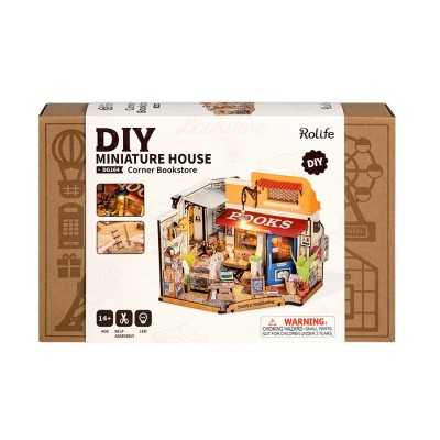 CORNER BOOKSTORE rolife ROBOTIME in legno DIY MINIATURE HOUSE da montare DG164 età 14+ ROBOTIME - 1