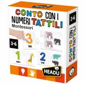 CONTO CON I NUMERI TATTILI montessori HEADU in cartone AD INCASTRO età 3+ HEADU - 1