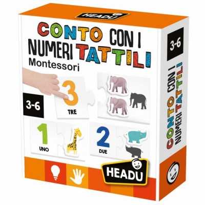CONTO CON I NUMERI TATTILI montessori HEADU in cartone AD INCASTRO età 3+ HEADU - 1
