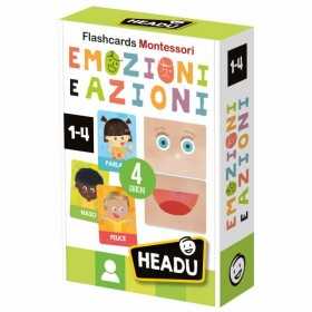 EMOZIONI E AZIONI flashcards HEADU in cartone MONTESSORI età 1+ HEADU - 1