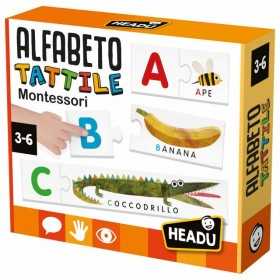 ALFABETO TATTILE ad incastro MONTESSORI in cartone HEADU età 3+ HEADU - 1
