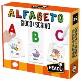 ALFABETO gioco e scrivo TESSERE AD INCASTRO in cartone HEADU età 3+ HEADU - 1