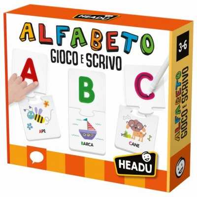 ALFABETO gioco e scrivo TESSERE AD INCASTRO in cartone HEADU età 3+ HEADU - 1