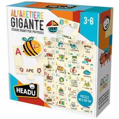 ALFABETIERE GIGANTE gioco ad incastro TESSERE GIGANTI in cartone HEADU età 3+ HEADU - 1