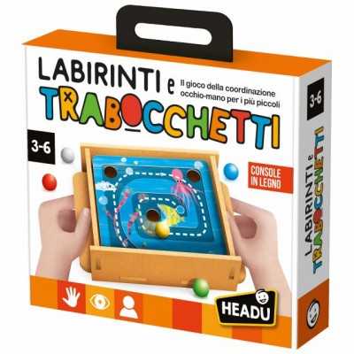 LABIRINTI E TRABOCCHETTI gioco di coordinazione MANO OCCHIO in legno HEADU età 3+ HEADU - 1