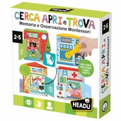 CERCA APRI E TROVA gioco educativo HEADU memoria e osservazione MONTESSORI età 2+ HEADU - 1