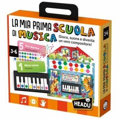 LA MIA PRIMA SCUOLA DI MUSICA gioco educativo HEADU tastiera didattica SUONA età 3+ HEADU - 1