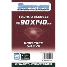 50 BUSTINE PROTETTIVE sapphire BOURDEAUX card sleeves 90 x 140 mm RED GLOVE trasparenti Red Glove - 1