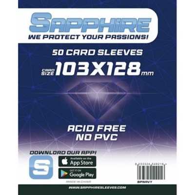 50 BUSTINE PROTETTIVE sapphire NAVY BLUE card sleeves 103 x 128 mm RED GLOVE trasparenti Red Glove - 1