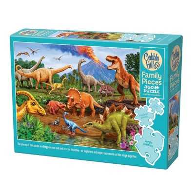 DINOSAURI family PUZZLE cobble hill 350 PEZZI con poster COBBLE HILL - 1