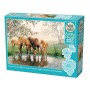 HORSE family PUZZLE cobble hill 350 PEZZI con poster CAVALLI COBBLE HILL - 1