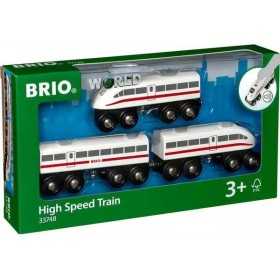TRENO ALTA VELOCITA' trenino BRIO WORLD in legno e plastica 33748 HIGH SPEED TRAIN età 3+ BRIO - 1