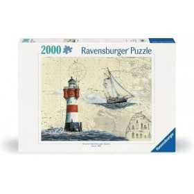 PUZZLE ravensburger 2000 PEZZI softclick ROMANTIC LIGHTHOUSE cm98x75