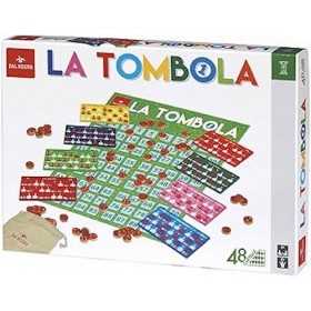 LA TOMBOLA colorata CON 48 CARTELLE dal negro PEDINE IN LEGNO età 5+ DAL NEGRO - 1