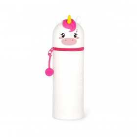 ASTUCCIO 2 IN 1 unicorno 2024 KAWAII con zip BIANCO legami IN SILICONE Legami - 1