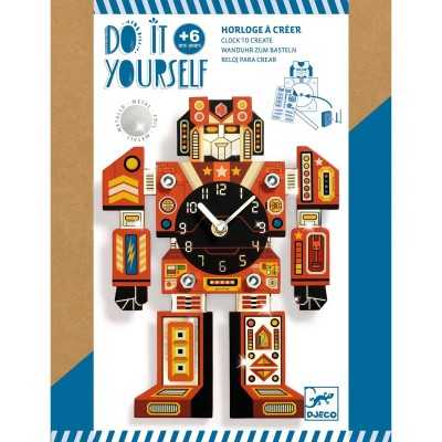 ROBOTIME robot OROLOGIO da decorare DIY kit artistico DJECO DJ07984 età 6+ Djeco - 1