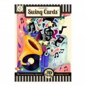 MUSIC biglietto d'auguri SWING CARD santoro 3D POP UP musica Santoro - 1