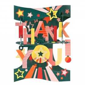 THANK YOU biglietto d'auguri SWING CARD santoro 3D POP UP grazie Santoro - 1