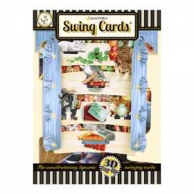 CATS IN THE LIBRARY biglietto d'auguri SWING CARD santoro 3D POP UP gatti Santoro - 1